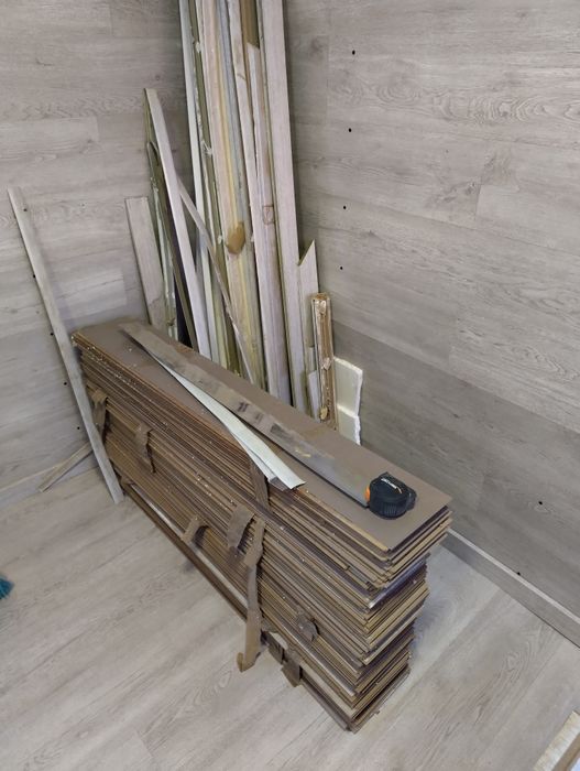 Chão flutuante usado e novo