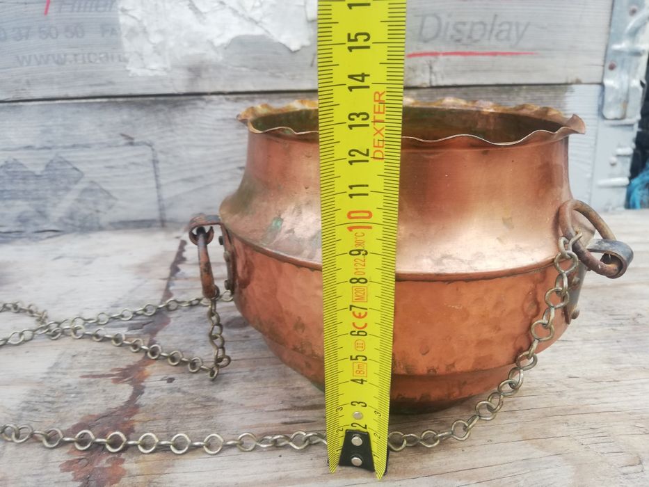 8. Doniczka miedziana naczynie miedziane