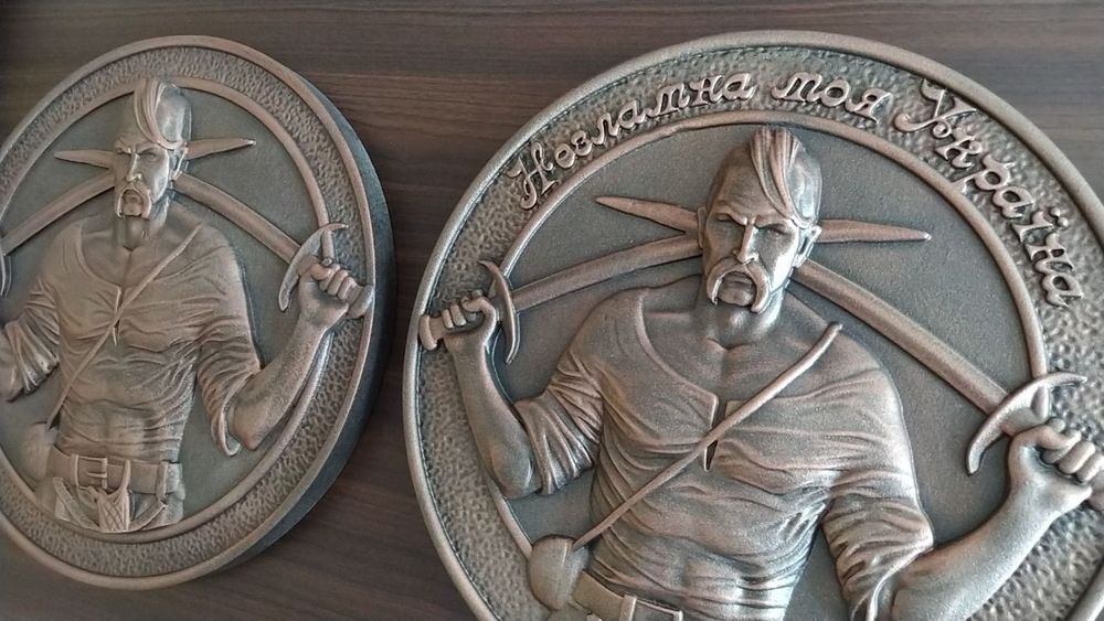 Козак Іван Сірко! Подарунок патріоту, панно герб, картина з дерева