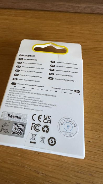 Detetor de Câmaras Ocultas Baseus Heyo (Infravermelhos / Portátil) – Novo na Caixa