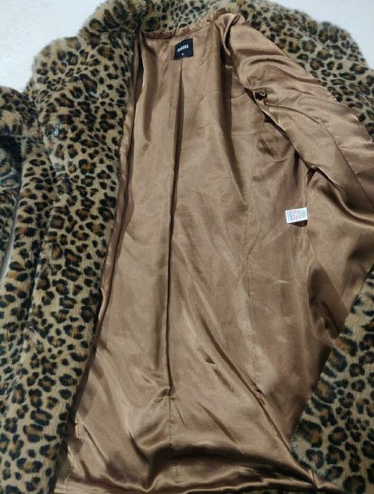 Шуба леопард екохутро