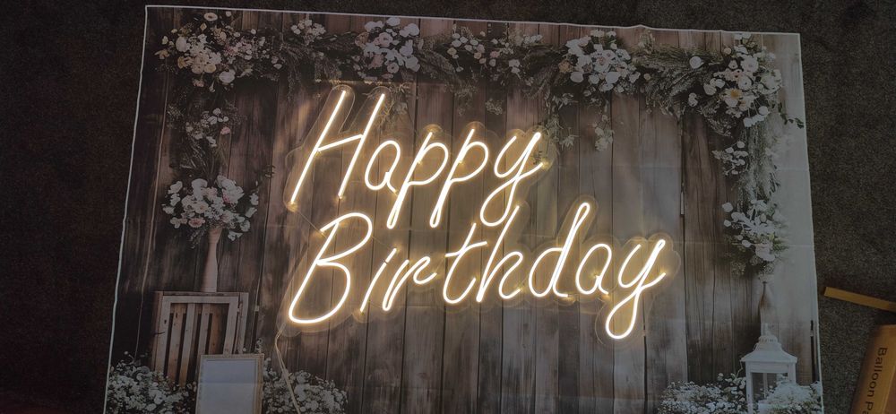 neon, ledon Happy Birthday