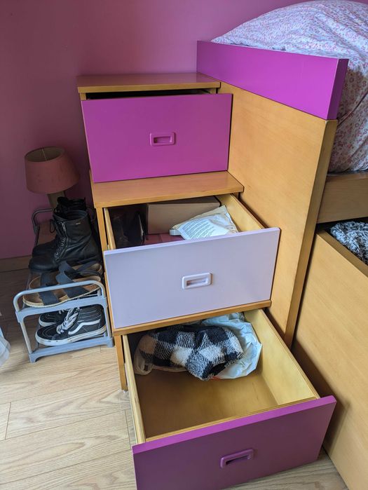 Cama de solteiro/criança com gaveta