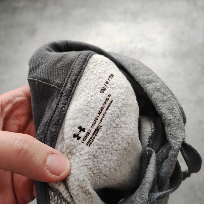 MĘSKA bluza z Kapturem Szara Gym Siłownia Under Armour Bawełna Logo