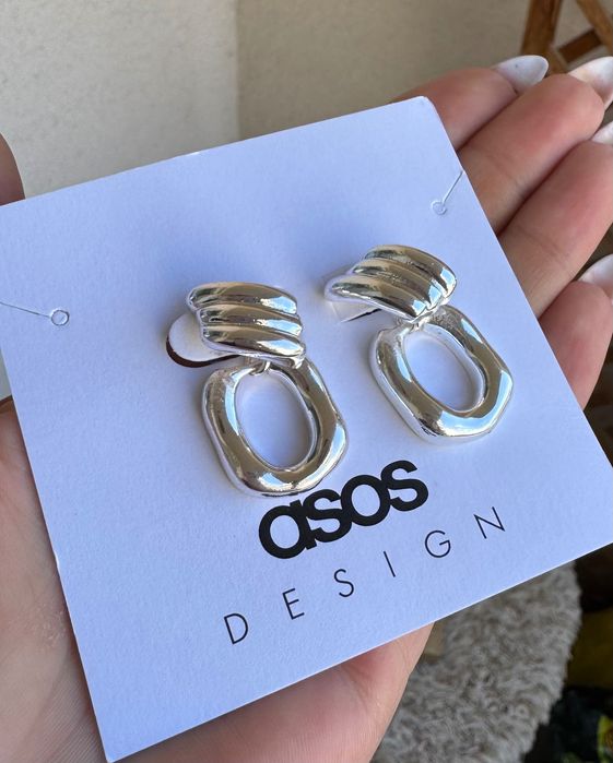 kolczyki wiszące ASOS DESIGN geometryczne chunky hoops