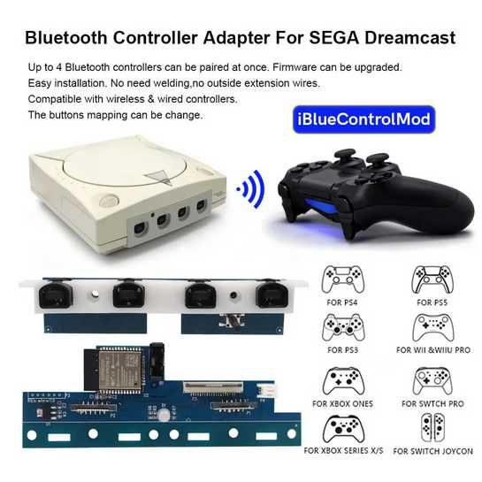 [Novo] Placa Bluetooth iBlueControlMod para Sega Dreamcast