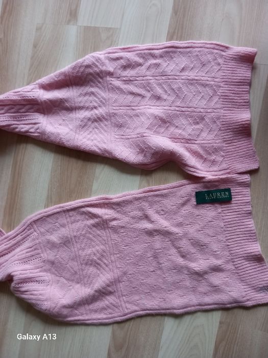 Ralph lauren szalik welna jagnieca włosie królika