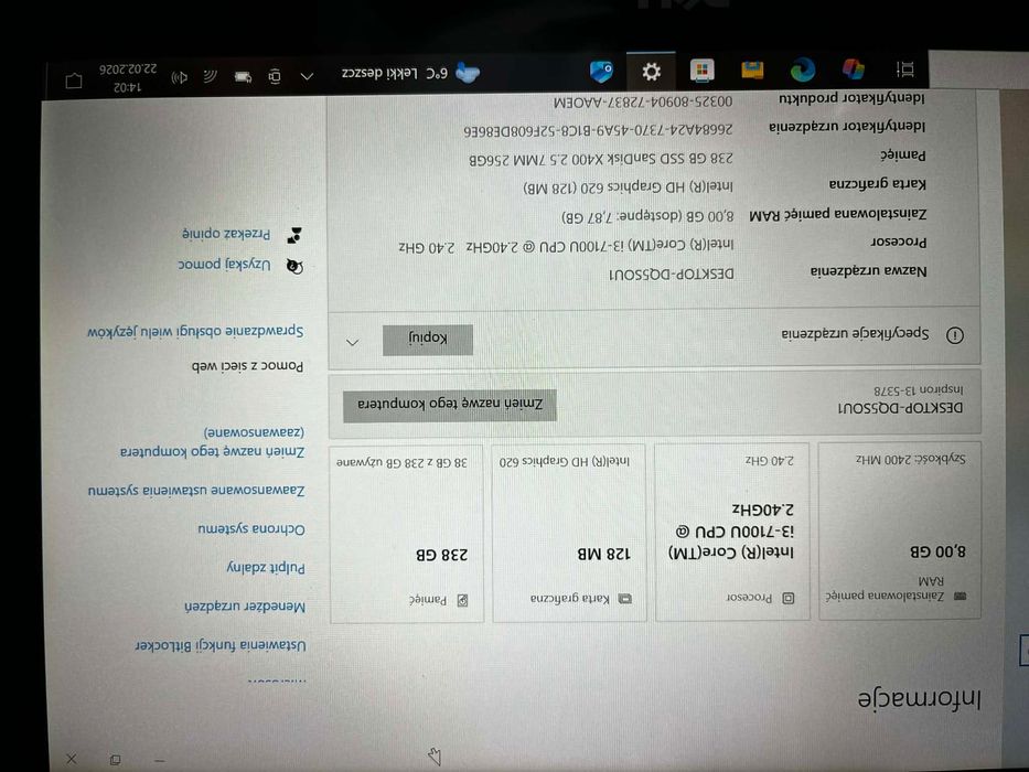 Laptop 2w1 Dell Inspirion 13 laptop i tablet