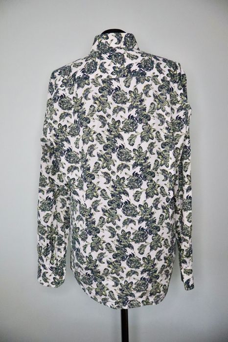 Koszula w zielone kwiaty 39 bawełna Bruun & Stengade