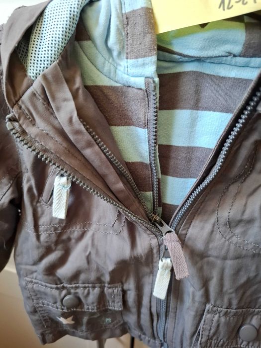 Kurtka dziecięca z kapturem 86cm z odpinaną podpinką