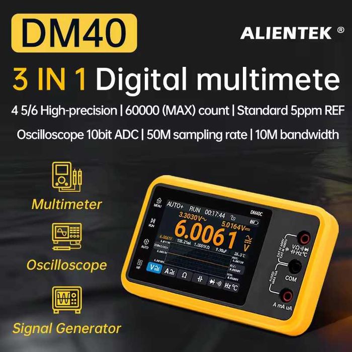 мультиметр, осциллограф, генератор ALIENTEK DM40A