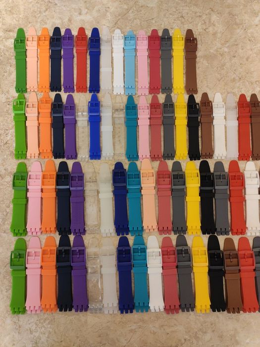 Ремешки Swatch, силіконові ремінці свотч