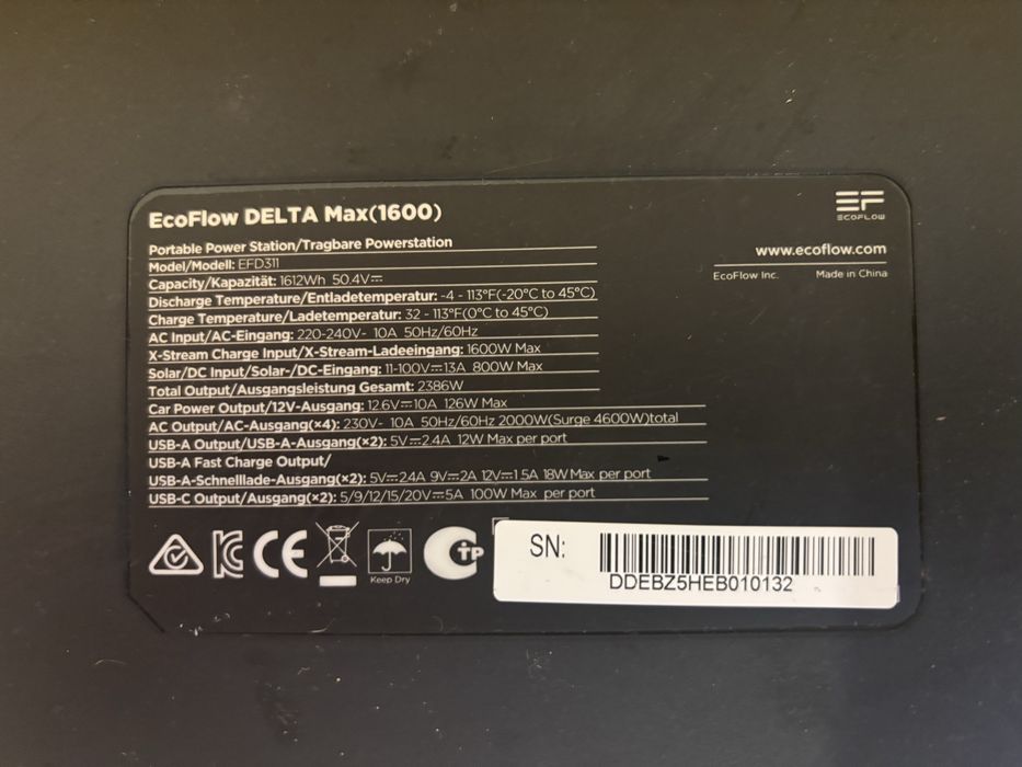 Зарядна станція EcoFlow DELTA MAX