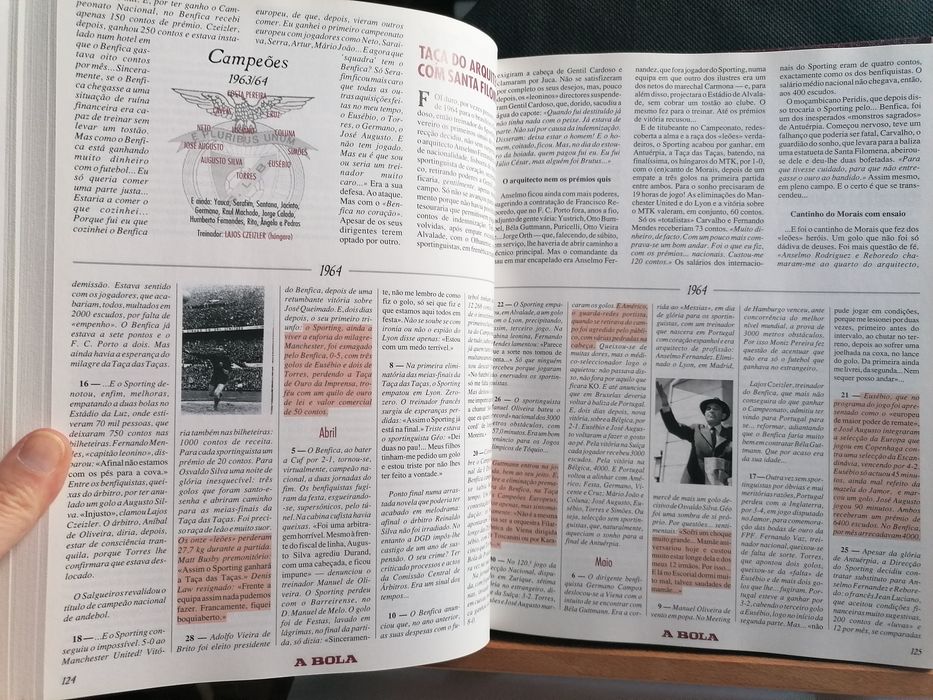 Livro História de 50 anos do desporto português, edição A Bola