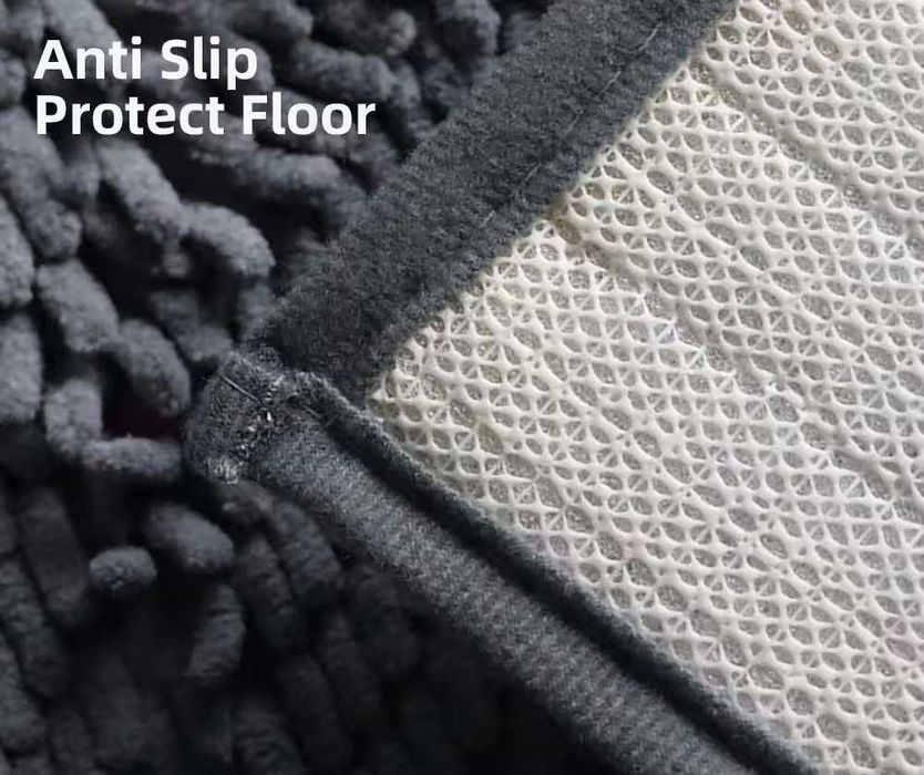 Tapete Shaggy Chenille, para casa de banho (50x80 cinza) , macio