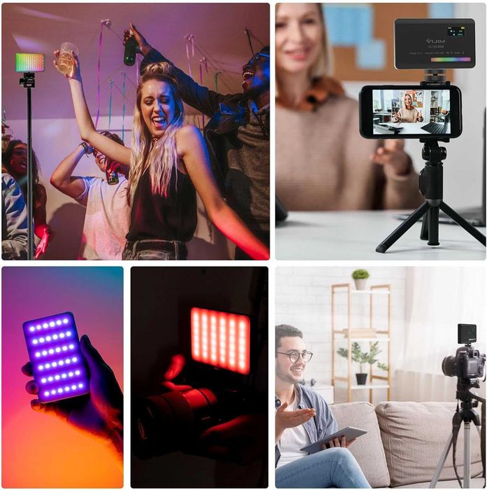 Luz LED RGB Ulanzi VL120 Bateria 3100mAh – Ideal para Vlog/Foto NOVO