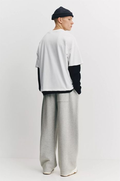 Широкі Штани Pull&Bear Balloon Fit Оригінал Чоловічі Спортивні Брюки Джогери Широкие Мужские Спортивные Серые