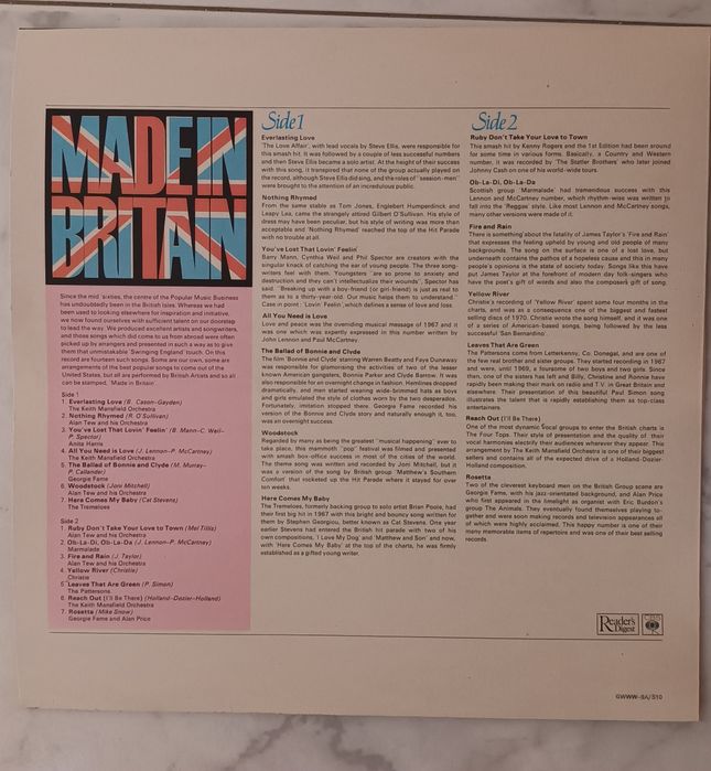 Disco Vinil Made in Britain