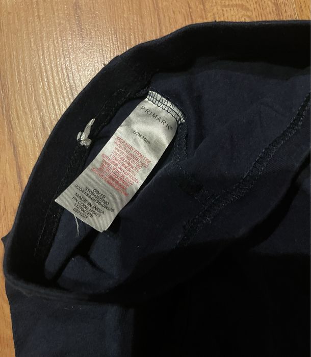 Leginsy granatowe świateczne r.74 primark