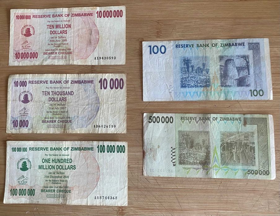 Cinco notas do Zimbabué