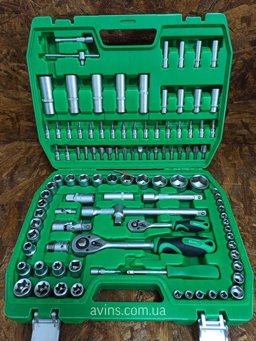Набор инструментов головок 1/2 и 1/4 108 ед набір інструменту для авто