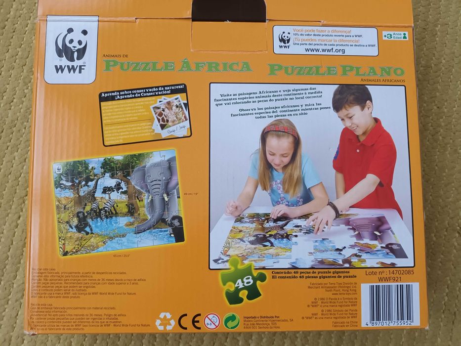 Puzzle Animais África - WWF