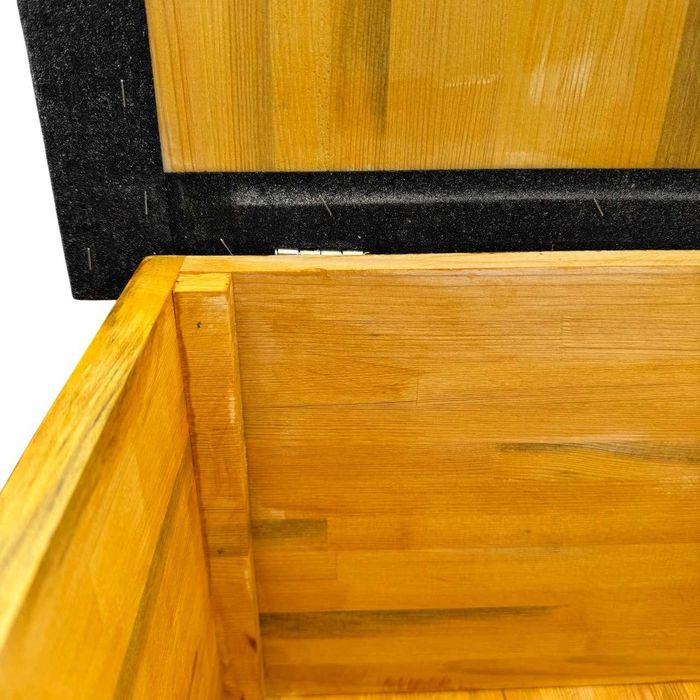 Дерев'яна будка для собаки з відкривним дахом жовта