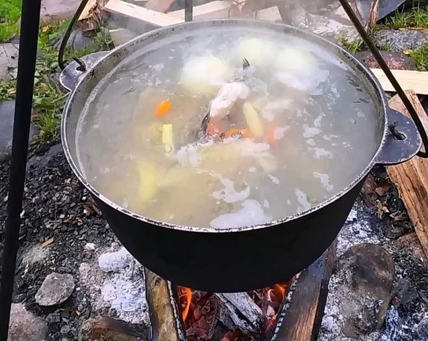 казан туристический, казан походний алюмінєвий, 10 літрів, кришка