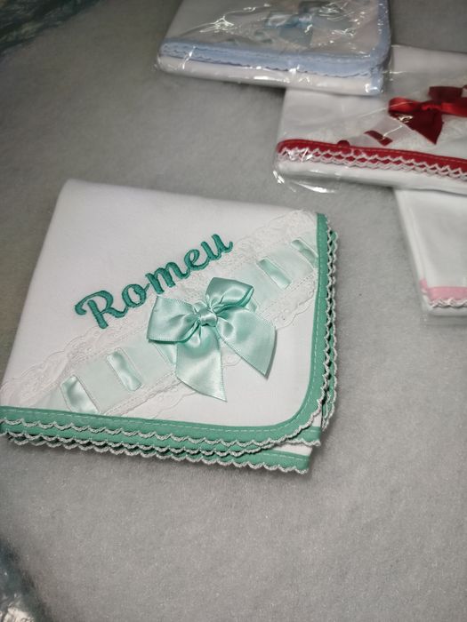 Fralda 100% algodão com bordado personalizado