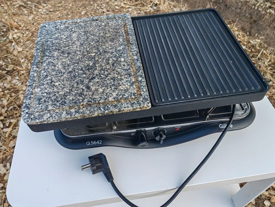 Raclette / Grelhador Qilive Q.5642 para 8 pessoas – Pedra + Grill