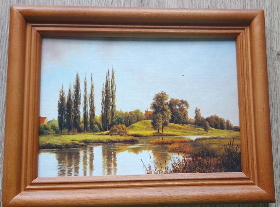 Obrazek  maly z kwiatem i  2 małe  jesienne