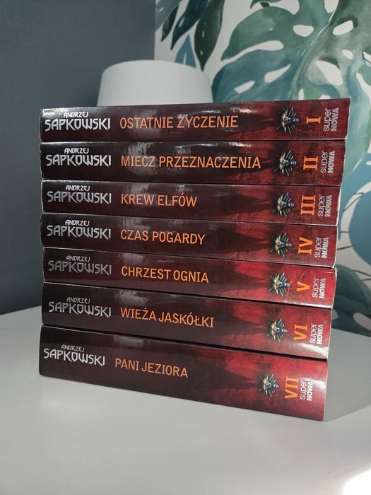 Wiedźmin 1-7 Czerwona Seria Andrzej Sapkowski