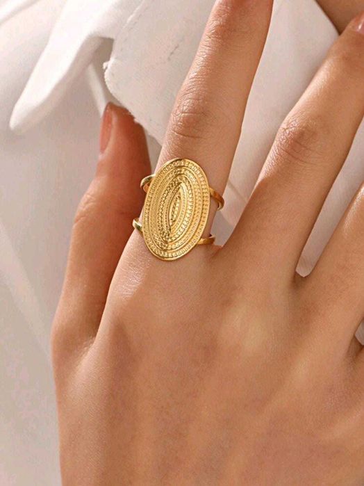 Anel Dourado Ajustável Hipoalérgico Extremamente único