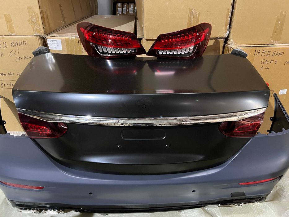 W213 рестайлінг комплект фара кришка багажника гриль стоп захист