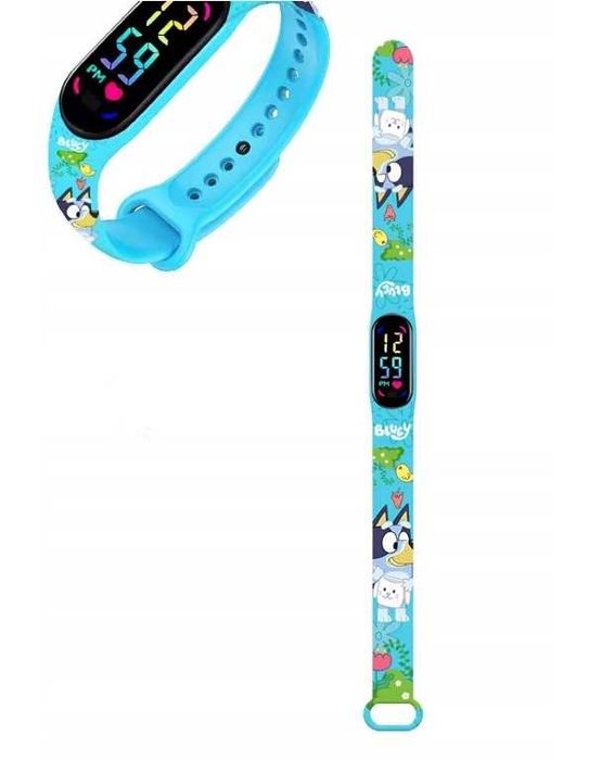 Bluey i Bingo! piękny wodoodporny zegarek dla dziecka cyfrowy LED
