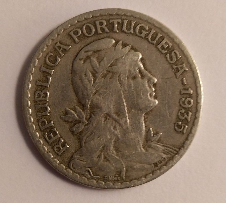 MOEDA 1 escudo 1935