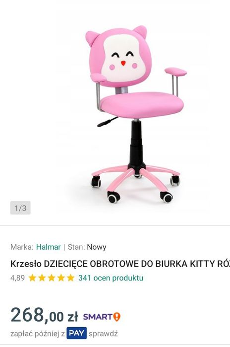 Fotel  dziecięcy typu "kotek  "