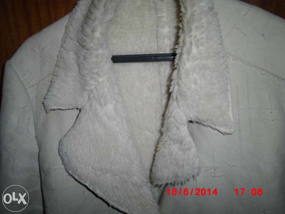 Casaco "Ana Sousa" em pele virada e pelo (tam.38)