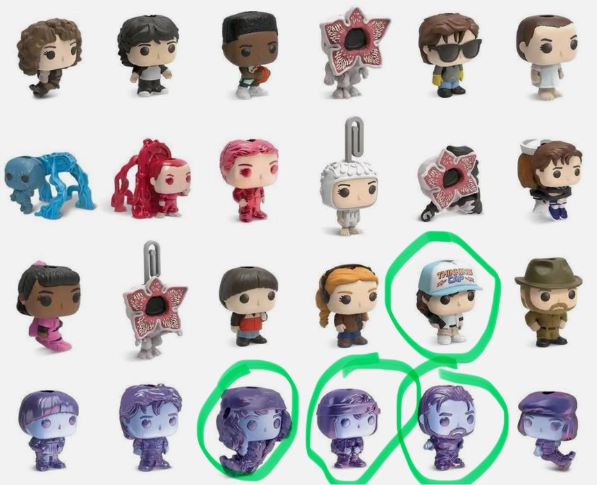 Stranger Things Kinder Joy фігурки; Фігурки дивні дива кіндер джой;