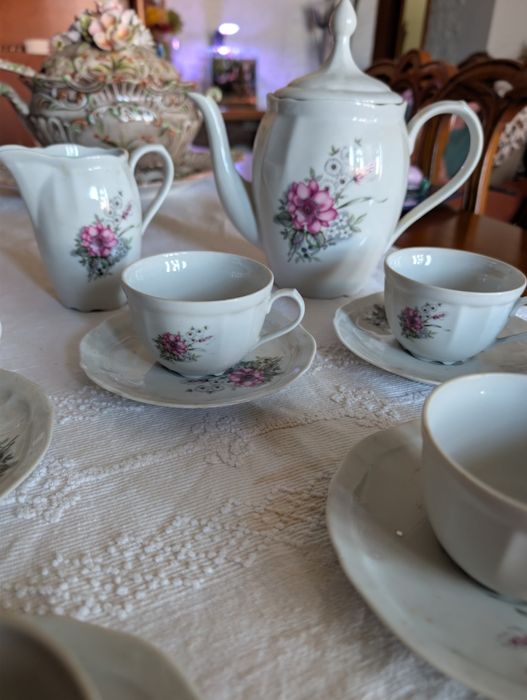 Conjunto de Chá Sociedade Porcelanas Coimbra – Clássico