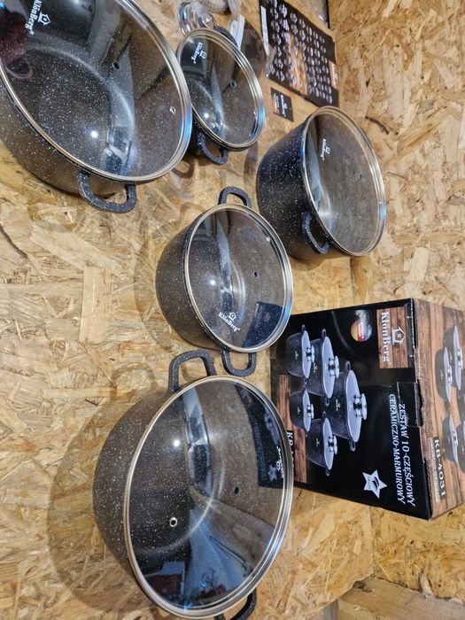 ZESTAW GARNKÓW 10 EL. KLÖNBERG KB-4031 ceramiczno-marmurowych