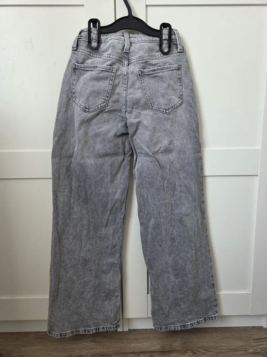 Spodnie jeansowe szeroka nogawka h&m 140