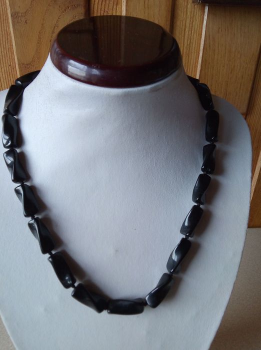 Onyks  czarny  naszyjnik