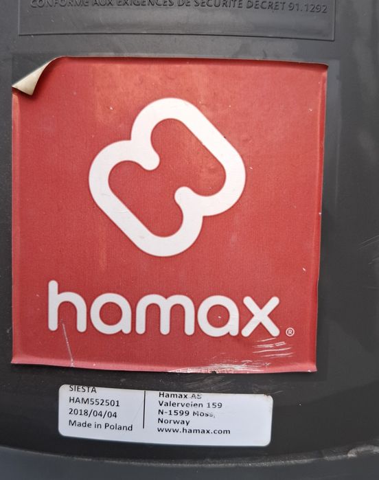 Fotelik rowerowy Hamax Siesta 22kg