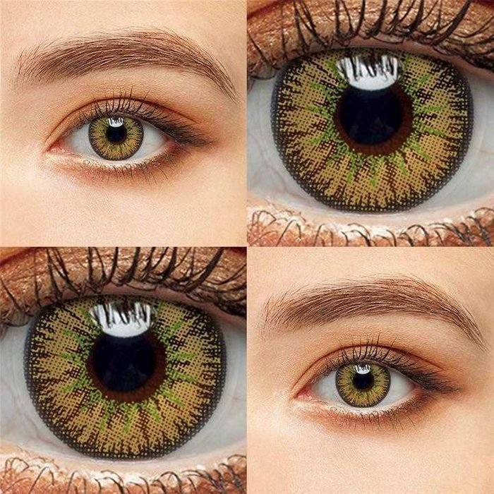 Lentes de contacto coloridas unissexo para um novo visual + estojo grá