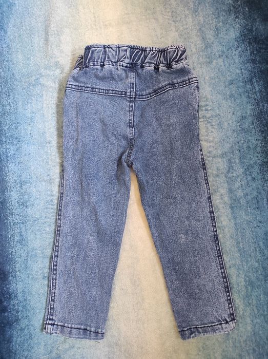 Spodnie spodenki jeansowe jeansy proste 104