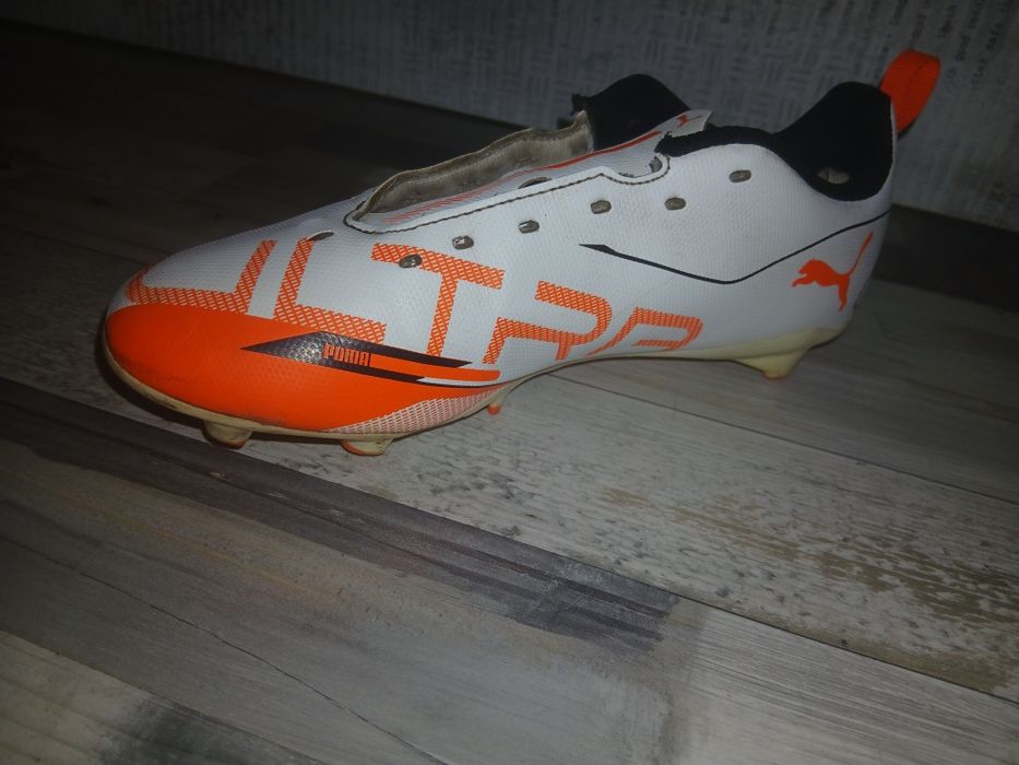 Korki Puma Biało Pomarańczowe