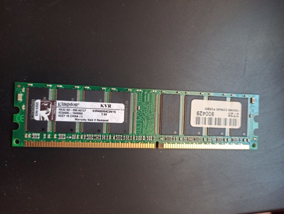 2 szt 1GB (1X 1GB) KINGSTON KVR400X64C3A/1G 400 MHZ DDR
