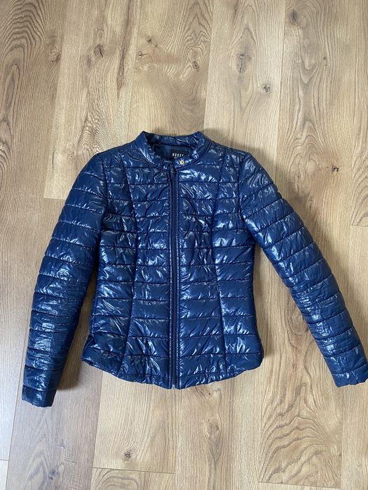 Granatowa pikowana kurtka rozmiar 34/XS