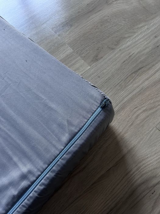Materac rozkładany 200x67x9cm szary z pokrowcem